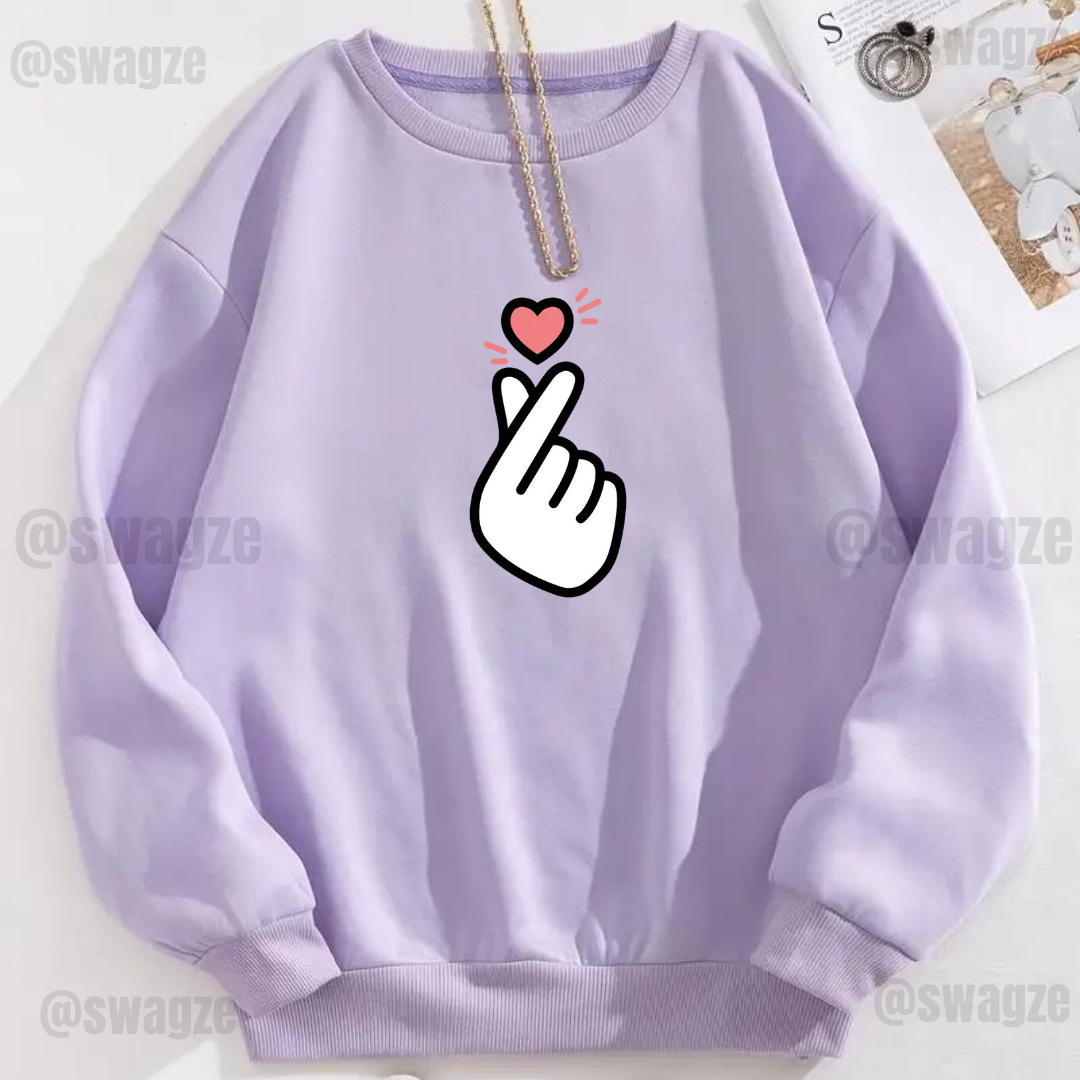 Fleece Sweatshirt ( pinch heart )