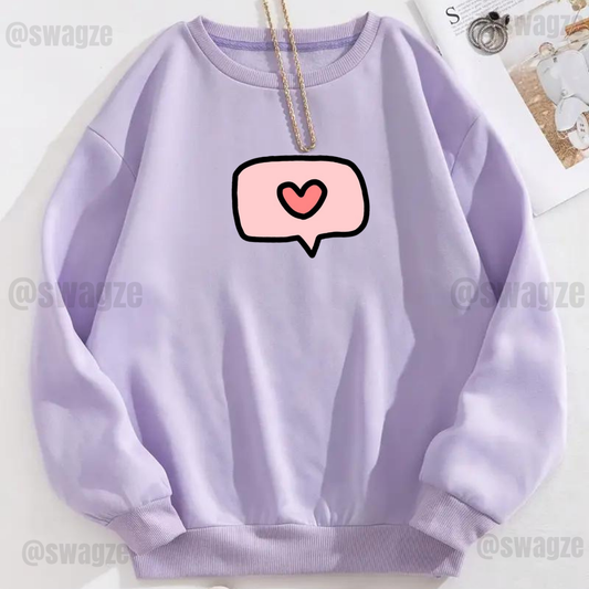 Fleece Sweatshirt ( envelop heart )