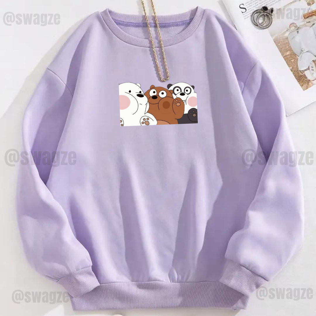 Fleece Sweatshirt ( we bare bears )