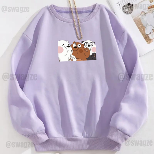 Fleece Sweatshirt ( we bare bears )