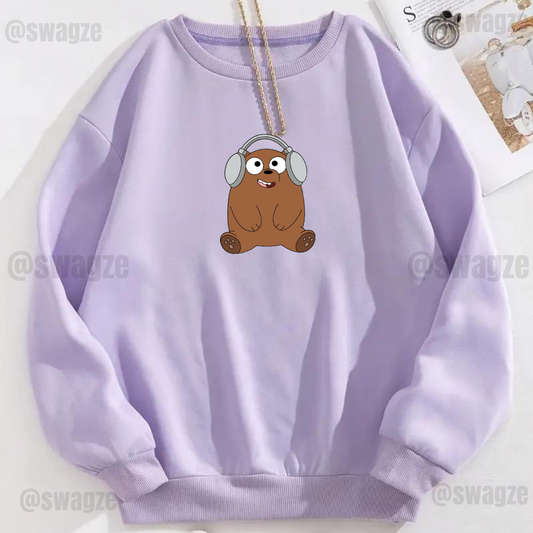 Fleece Sweatshirt ( cute grizz )