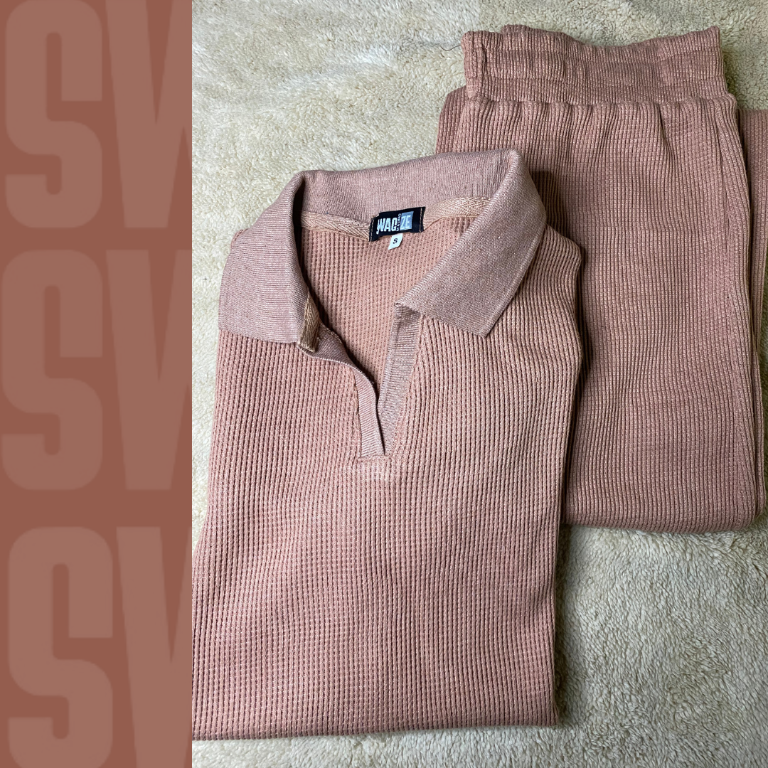 Rosewood Ribbed Co-Ord Set